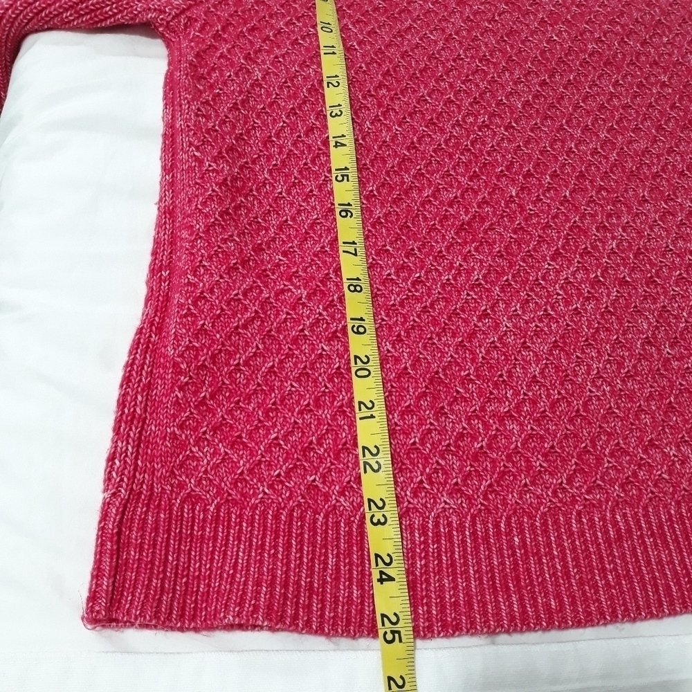 Talbots Plus texturized stitch Sweater twist Knit Long-Sleeve Fuchsia Size 1X - Picture 14 of 14